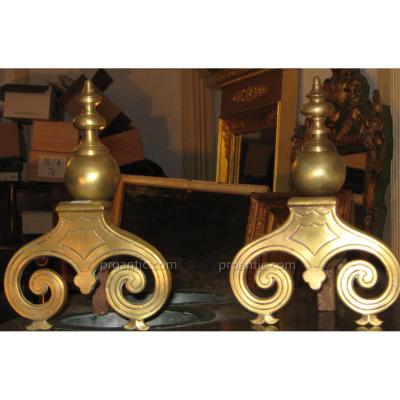 Paire De Chenets Début XIXème. 