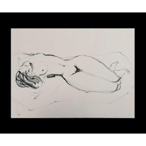 Jean Marie Planque / Large Study Of Nude Around 1950