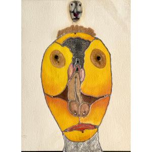 Zush - Fuckface - 1989 - Erotic Work In Relief With Collages - Galerie Von Scholz Brussels