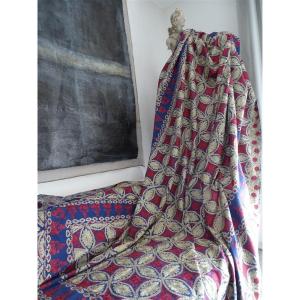 Large Oriental Silk Embroidery Hanging Door, Tablecloth Or Decorative Hanging