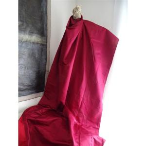 Pair Of 19th Century Pink Silk Lined Curtains, Drapes