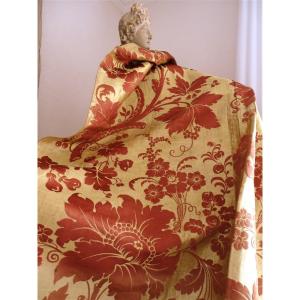 17th Century Regency Brocatelle Linen And Silk Tapestry