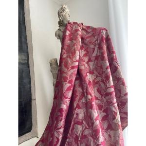 Pair Of Art Deco Period Silk Curtains Decorated With Stylized Fleur-de-lis