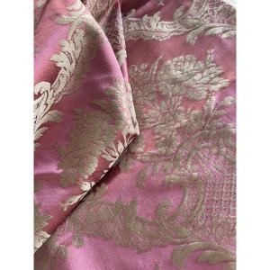 Fragment Of Antique Lyonnais Silk, XIXᵉ Period, Antique Fabric For Cushion Or Creation