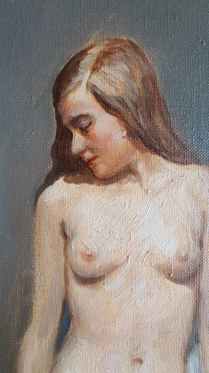 Tableau Orientaliste Huile Sur Toile Représentant Une Femme Nue Proposé à La Vente Par Moor-photo-3