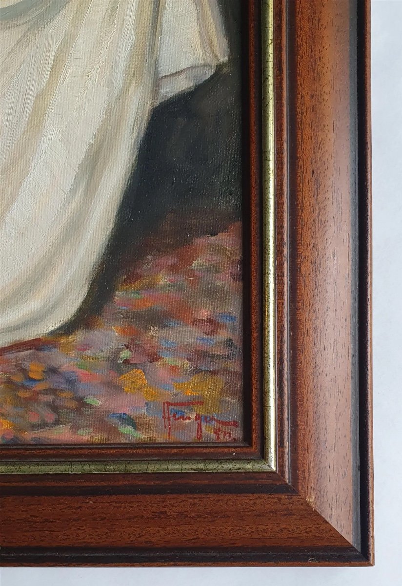 Tableau Orientaliste Huile Sur Toile Représentant Une Femme Nue Proposé à La Vente Par Moor-photo-4