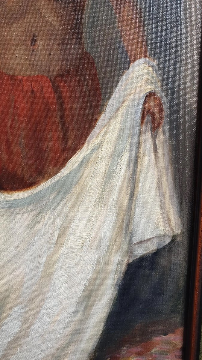 Tableau Orientaliste Huile Sur Toile Représentant Une Femme Nue Proposé à La Vente Par Moor-photo-7