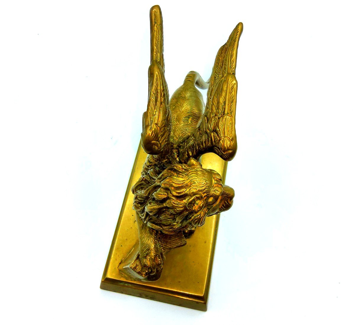 Figura in bronze del Grand Tour Un Leone altogether sollevato su base rettanholare-photo-3