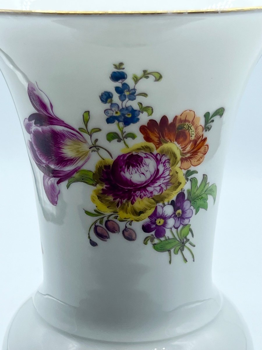 Raro vaso antico in porcellana Meissen Augustus Rex-photo-1