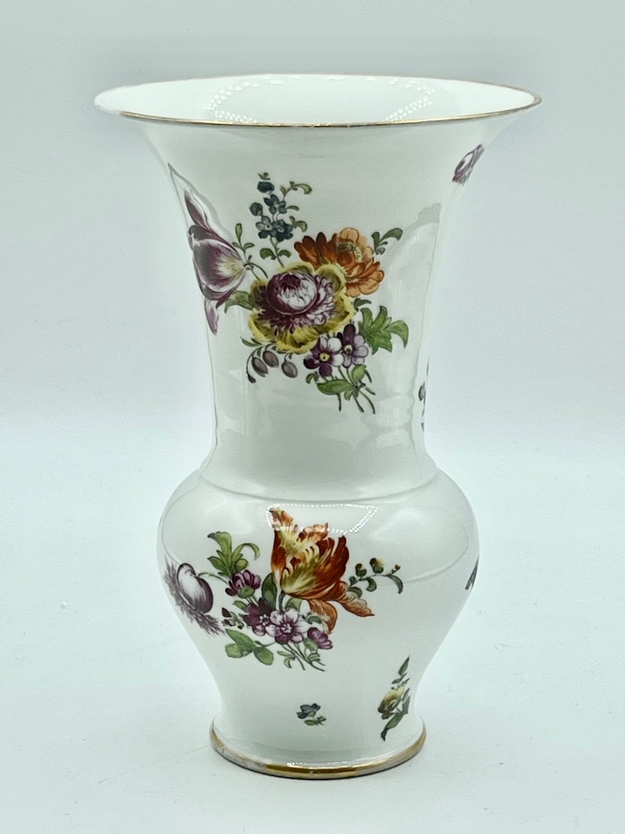 Raro vaso antico in porcellana Meissen Augustus Rex
