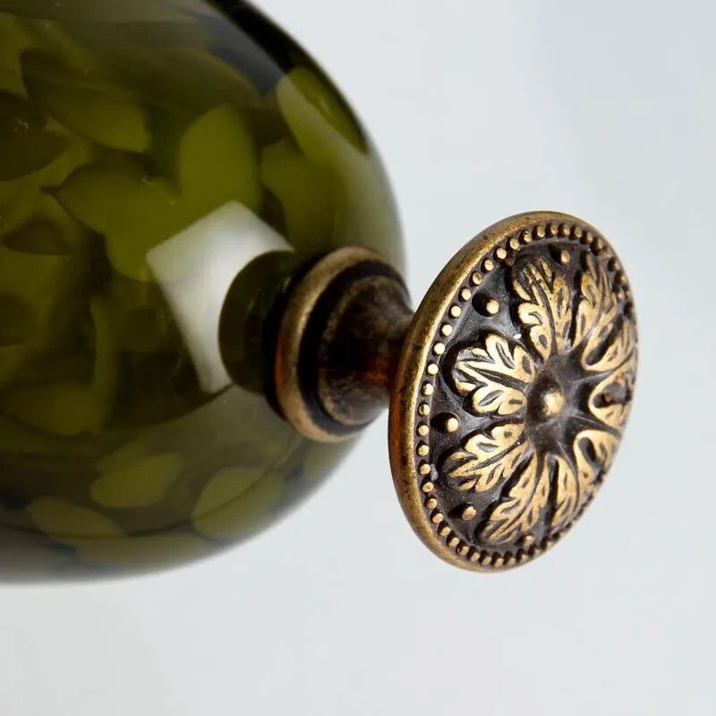 Ciotola rivestita a forma di pera in vetro di Murano Vetro Cenedese verde kaki-photo-1