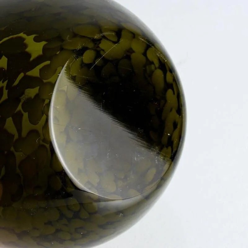 Ciotola rivestita a forma di pera in vetro di Murano Vetro Cenedese verde kaki-photo-2