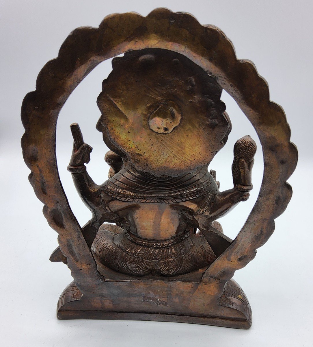 Scultura De Dieu Bouddha éléphant, Ganesh En Bronze-photo-1