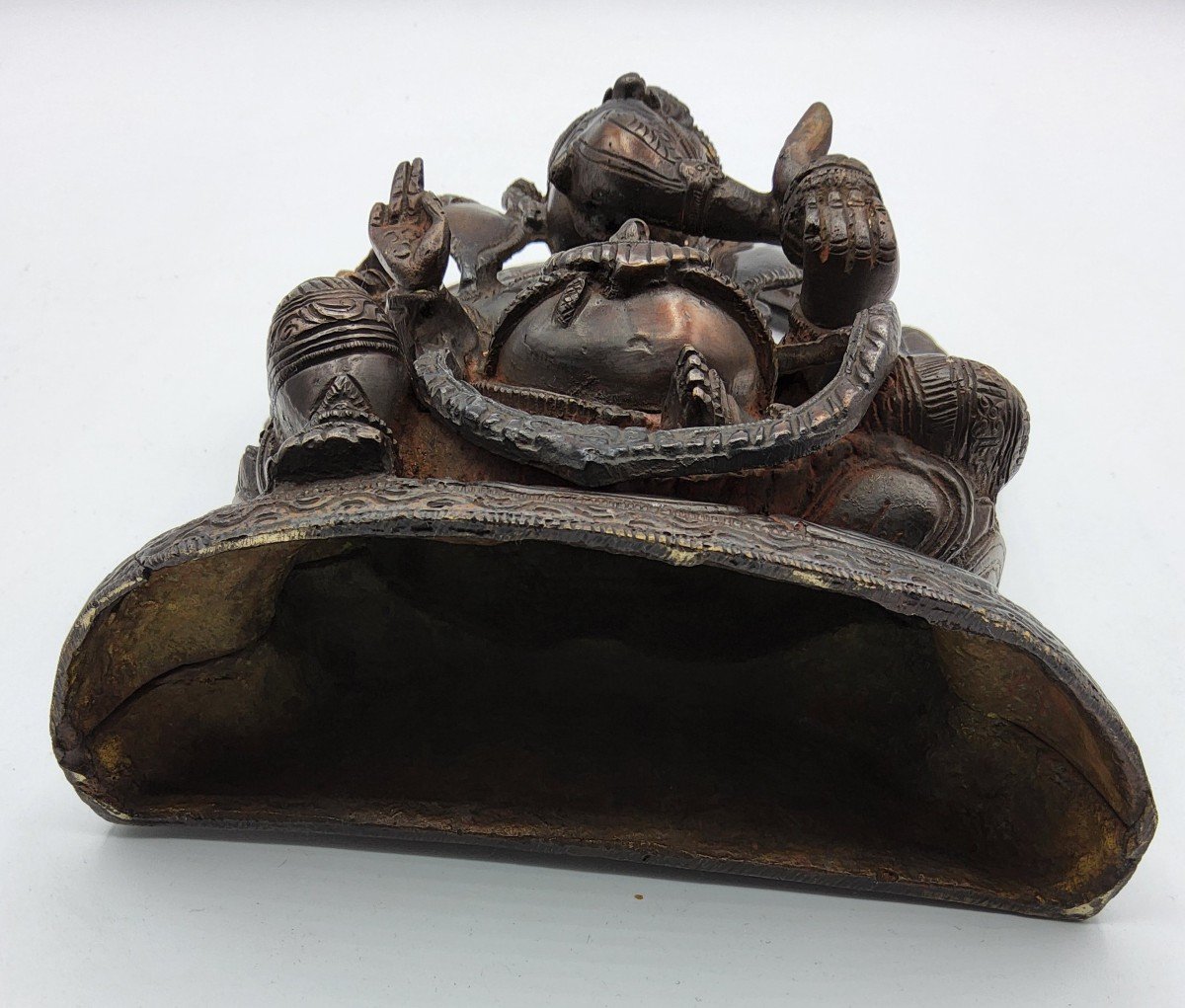 Scultura De Dieu Bouddha éléphant, Ganesh En Bronze-photo-6