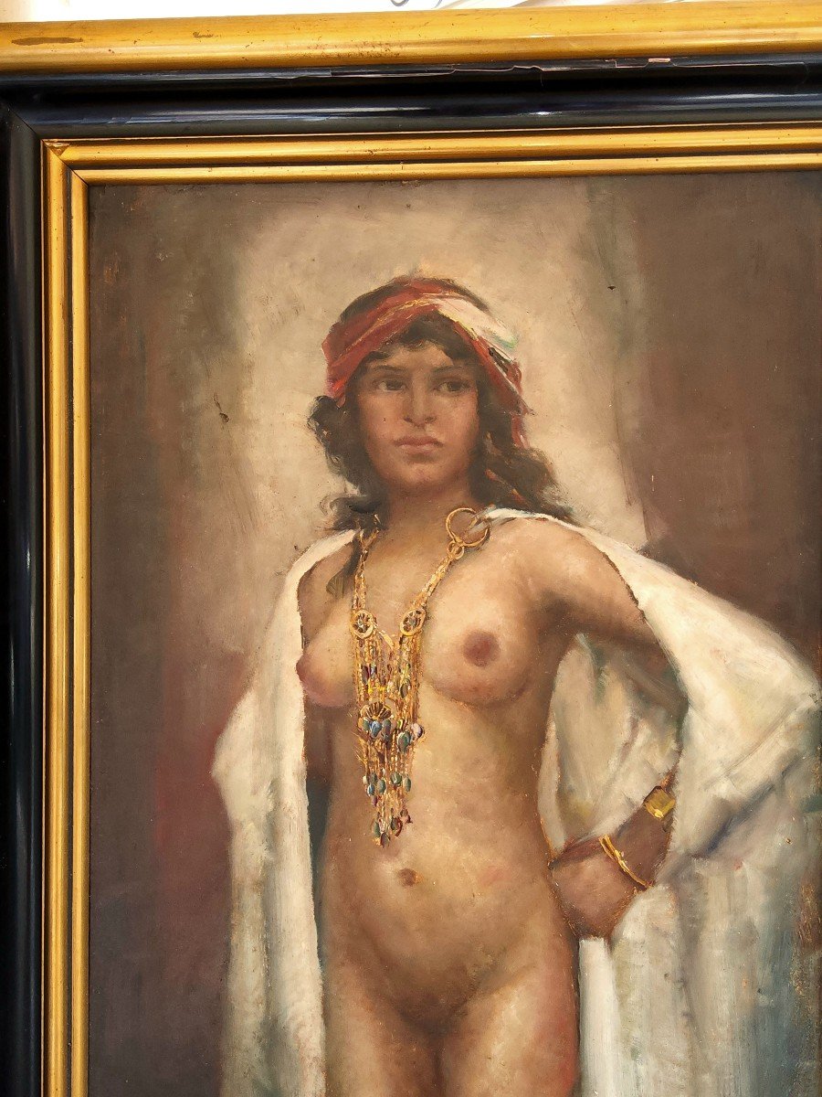 Josef Svoboda Peinture Orientaliste De Femme Algérienne,grande.Tableaux Orientaliste-photo-2