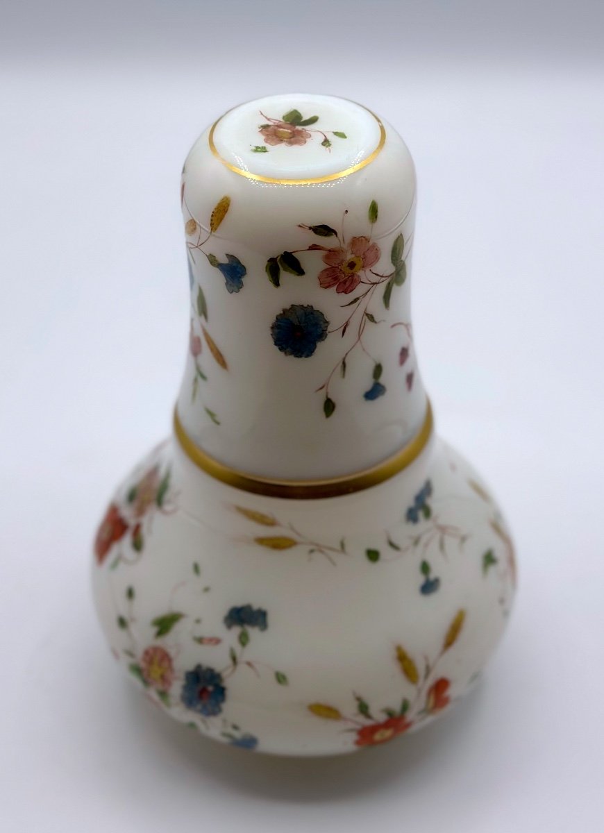 Verseuse Et Tasse En Verre Opalin, Set Coiffeuse-photo-1