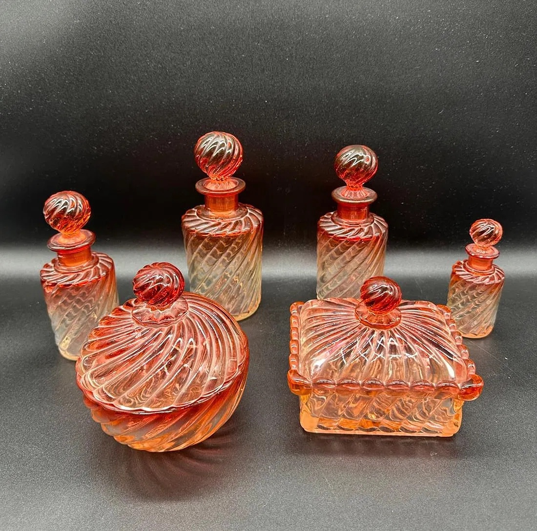 Set da bagno firmato Baccarat Crystal and Bamboo, set da 6 pezzi