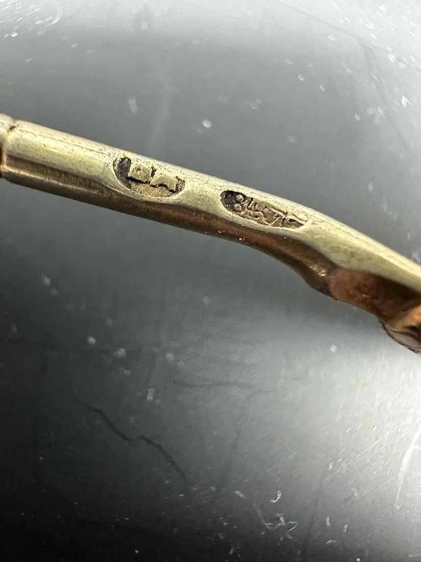 Coppia di cucchiaini da tè russi in argento smaltato del XIX secolo-photo-2