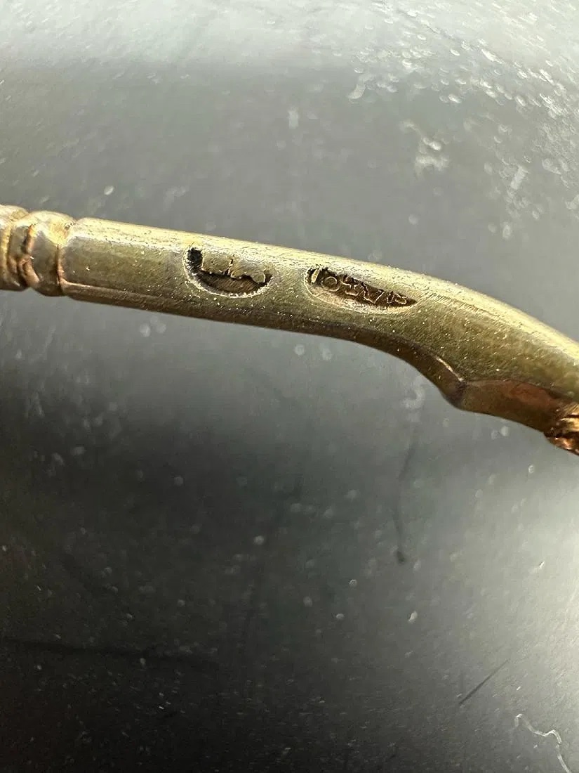 Coppia di cucchiaini da tè russi in argento smaltato del XIX secolo-photo-3