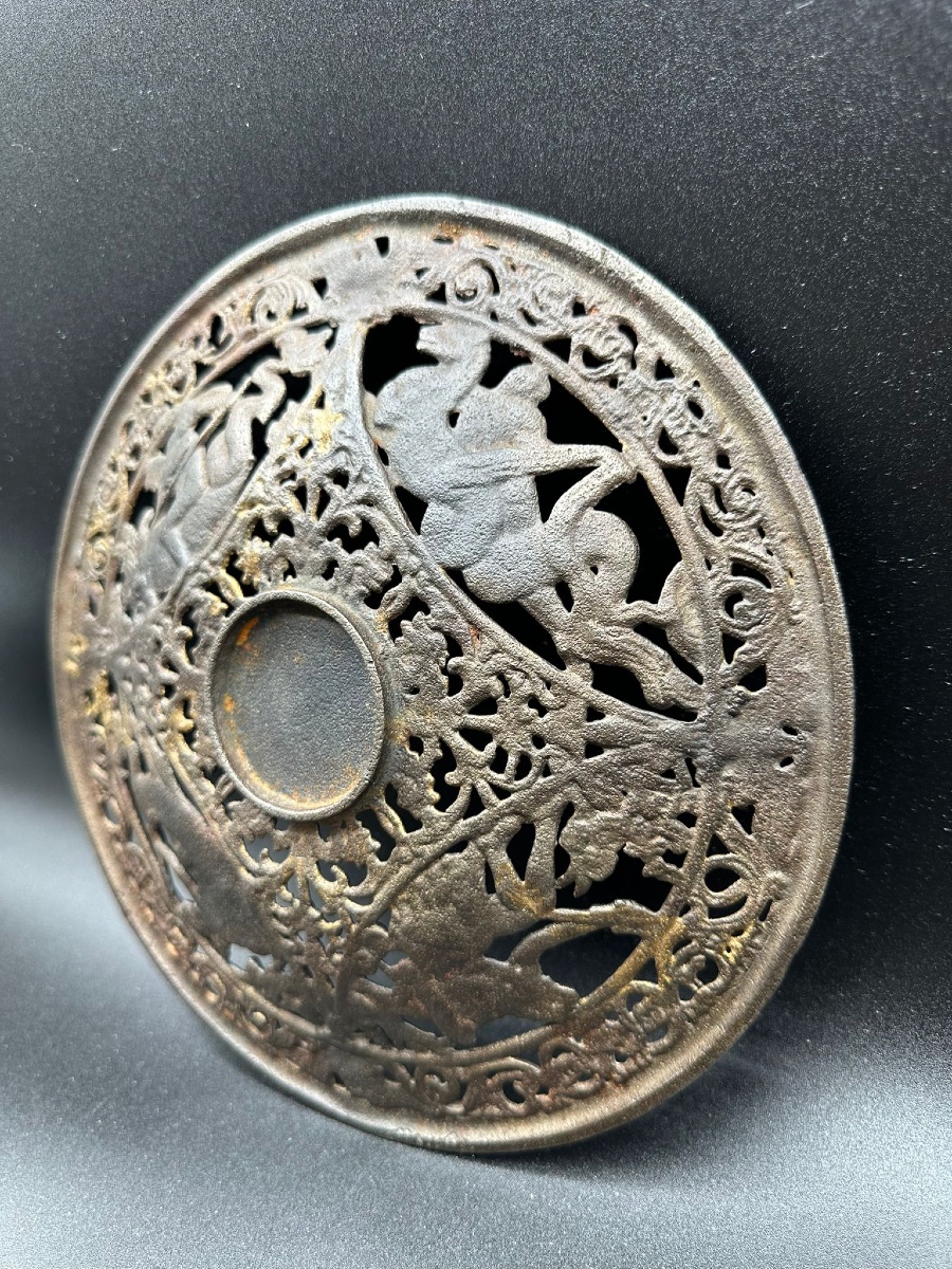 VASSOIO FORATO IN GHISA RUSSA VERNICIATA, XIX -photo-4