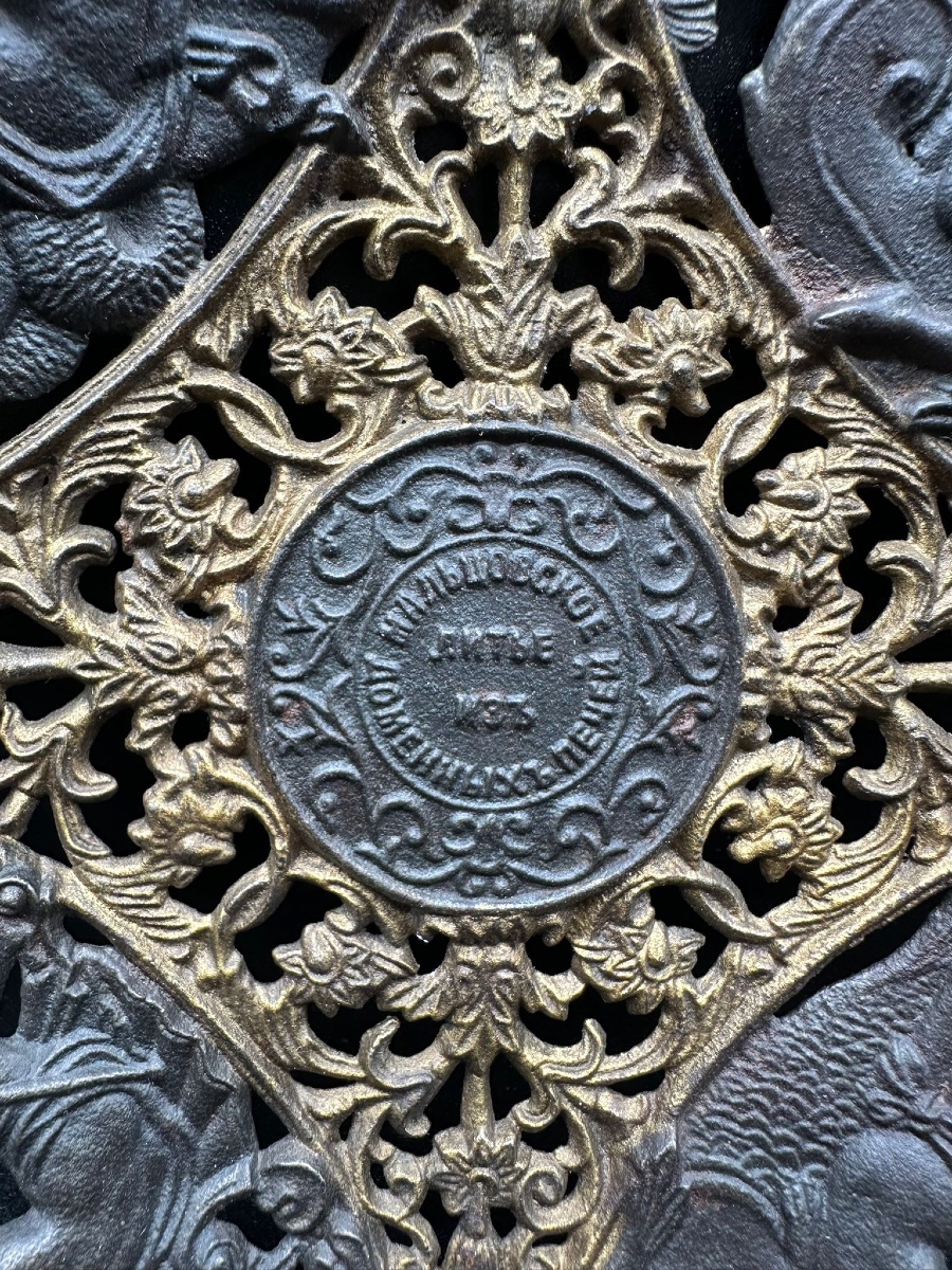 VASSOIO FORATO IN GHISA RUSSA VERNICIATA, XIX -photo-5