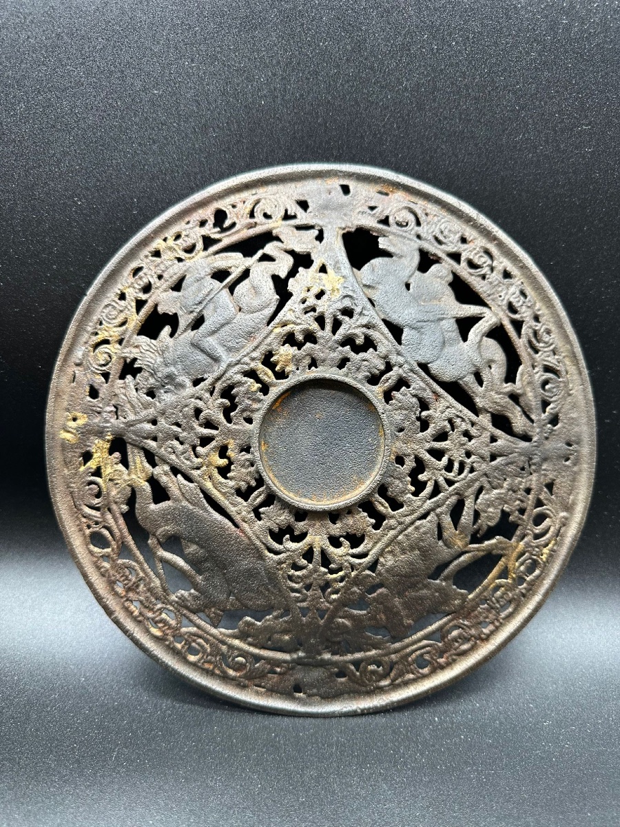 VASSOIO FORATO IN GHISA RUSSA VERNICIATA, XIX -photo-8