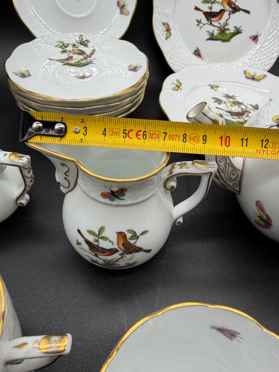 Servizio da tè in porcellana Herend, 25 pezzi, Rothschild-photo-2