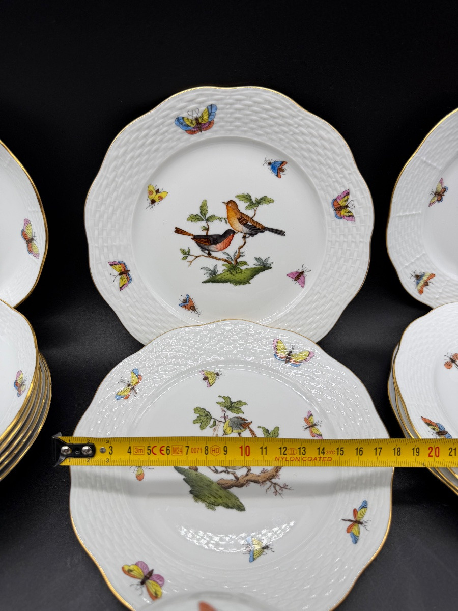 Servizio da tè in porcellana Herend, 25 pezzi, Rothschild-photo-3