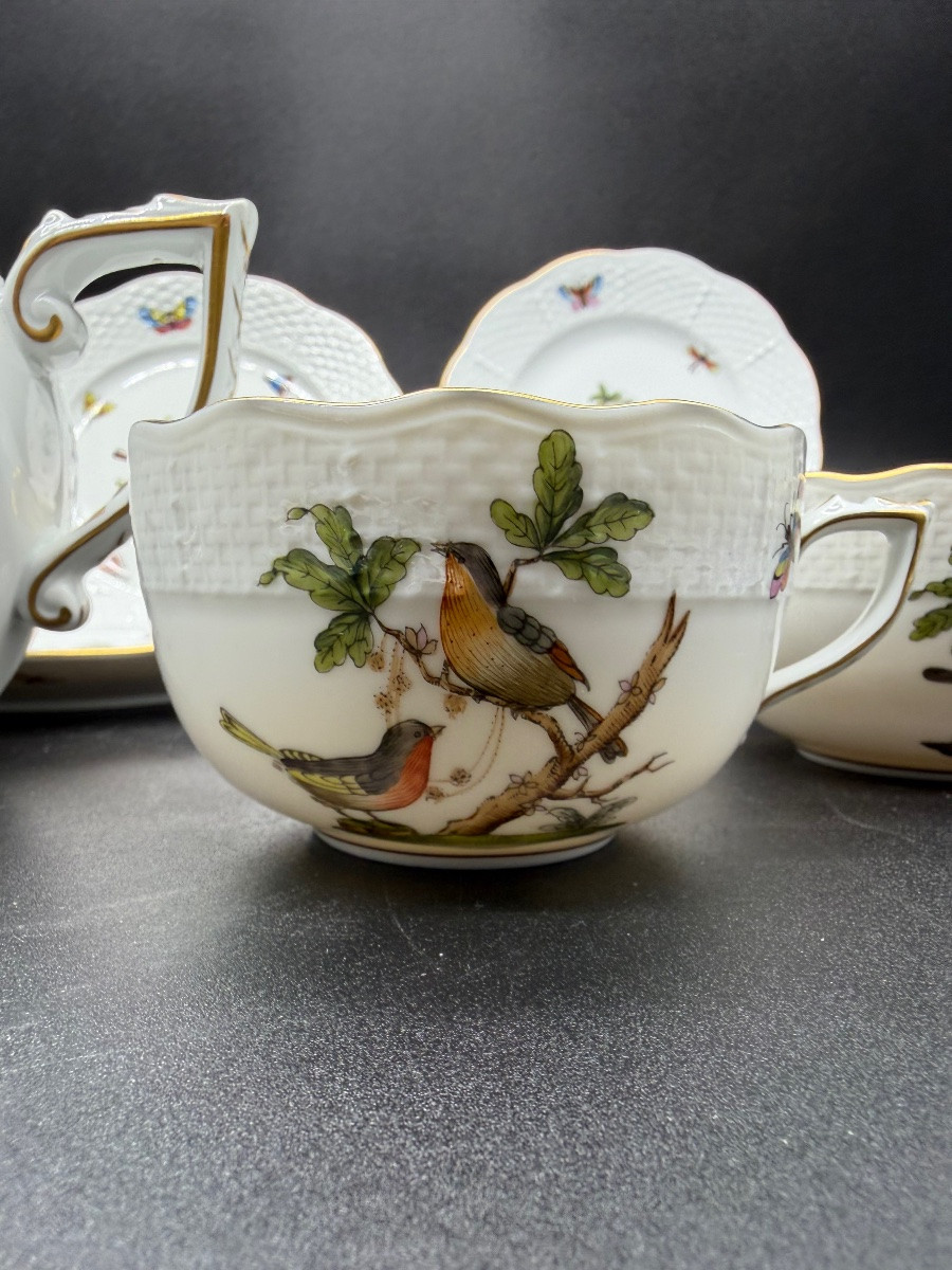 Servizio da tè in porcellana Herend, 25 pezzi, Rothschild-photo-7