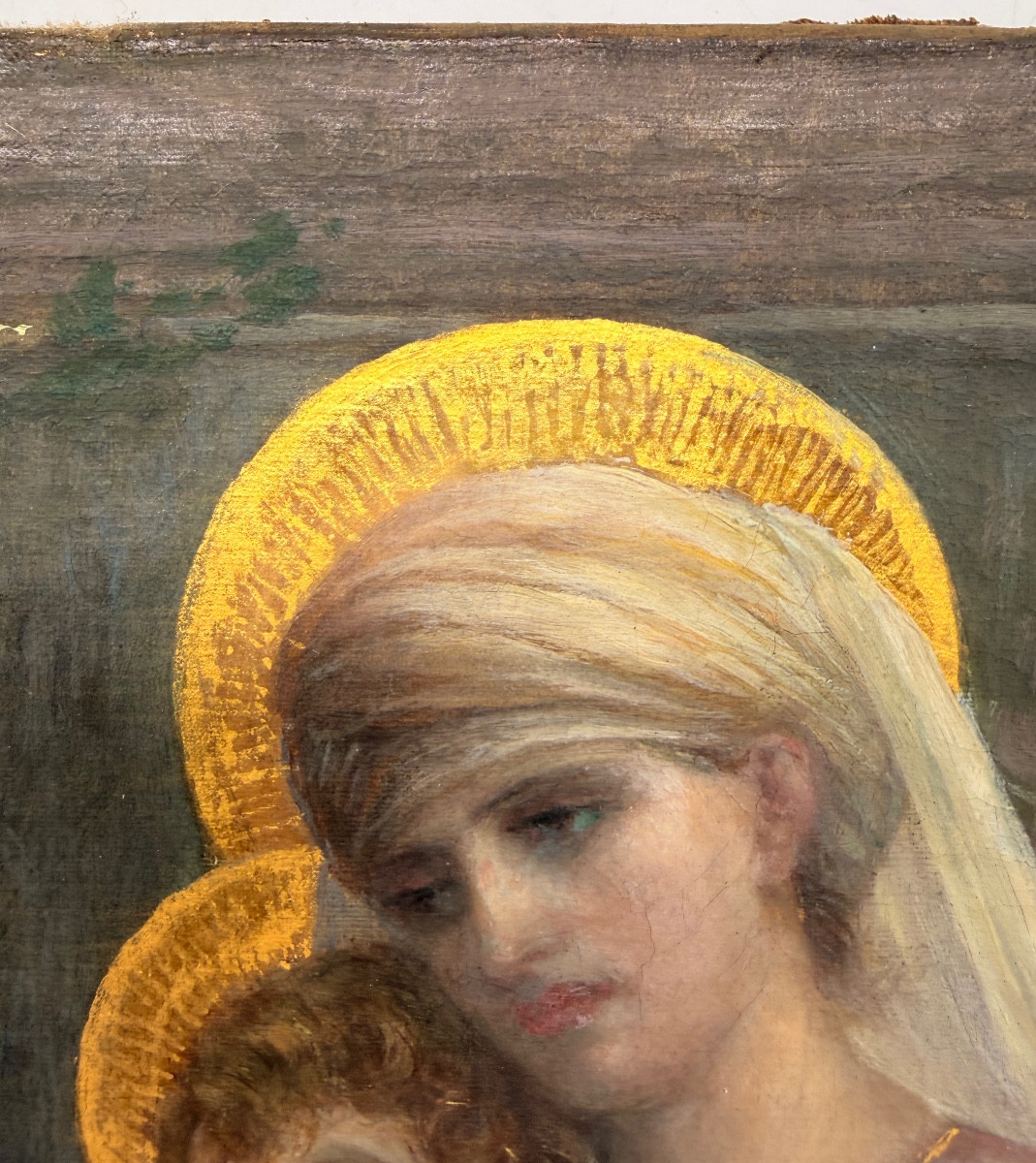 Napoleon Parisiani Olio su tela, 1909. Vergine con Bambino-photo-8