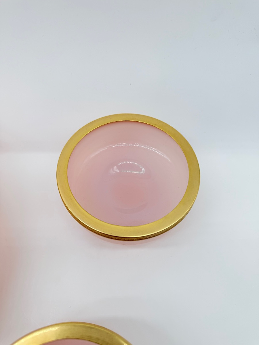 Set di vetro opalino di Murano 6 bicchieri e ciotola grande-photo-6