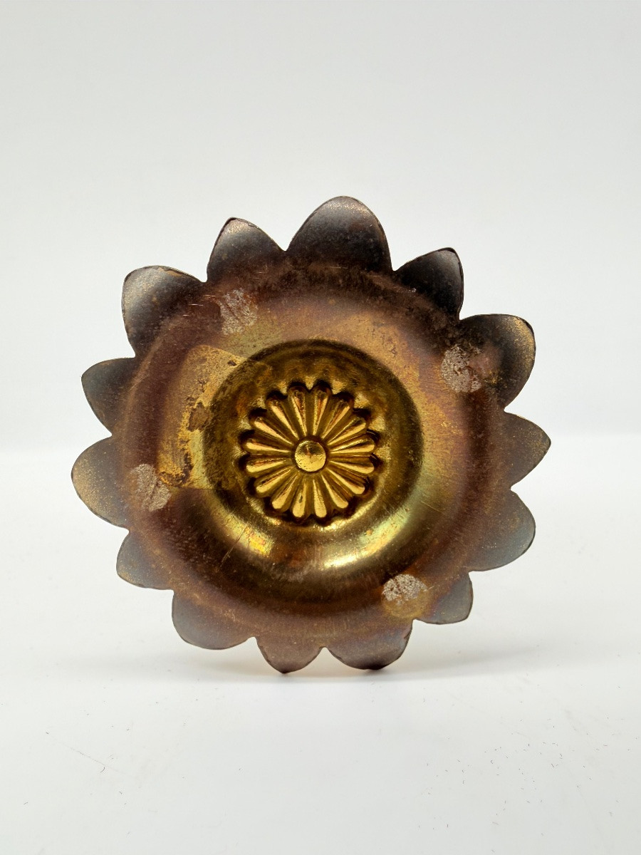 Vaso in cristallo Baccarat con ornamento floreale in bronzo, Art Nouveau-photo-4