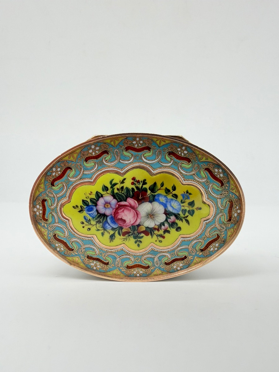 Tabacchiere ovali in oro e smalto per il mercato ottomano, Ginevra, 1830 circa-photo-2