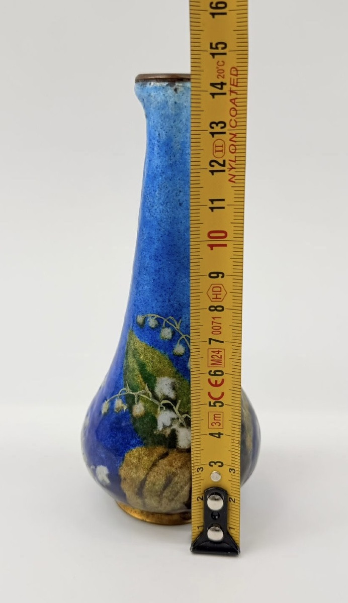 JULES SARLANDIE (1874-1934), VASO IN SMALTO, LIMOGES, INIZIO XX SECOLO-photo-2