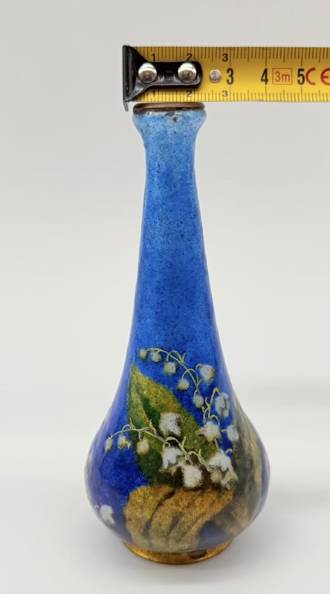 JULES SARLANDIE (1874-1934), VASO IN SMALTO, LIMOGES, INIZIO XX SECOLO-photo-3