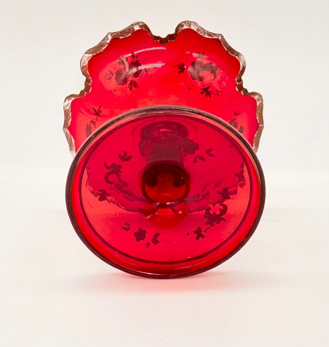 Tazza in vetro di Boemia con decorazioni dorate, XIX secolo -photo-4