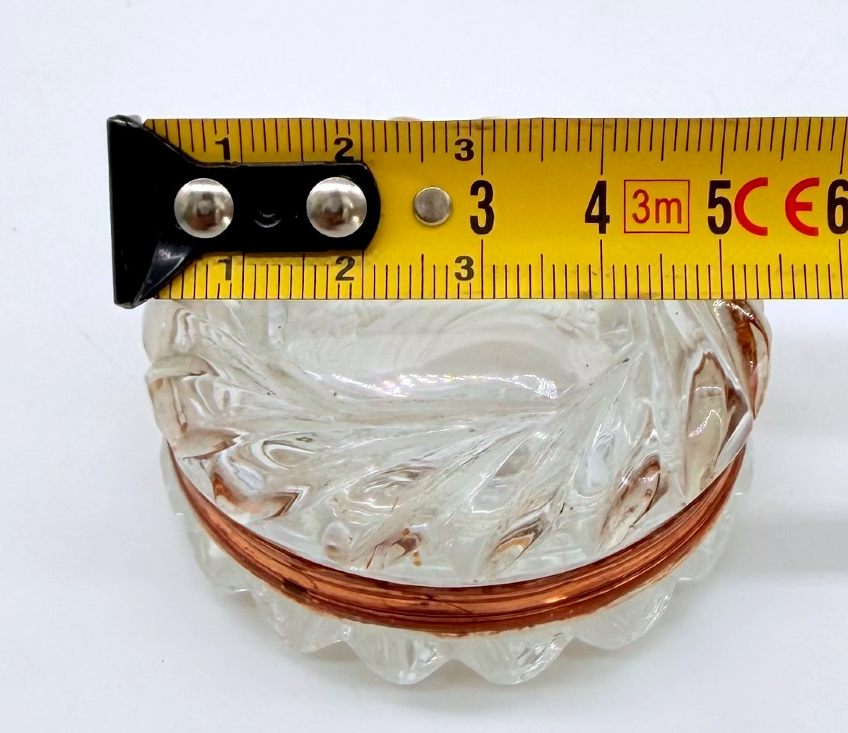 Baccarat cristallo scatola raffigura De Beaumarchais,Époque Charles X-photo-2