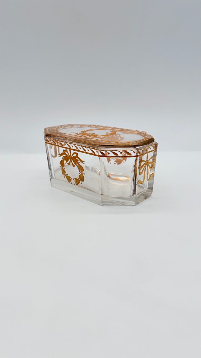 Portagioie in vetro di Baccarat, epoca Napoleone III-photo-2