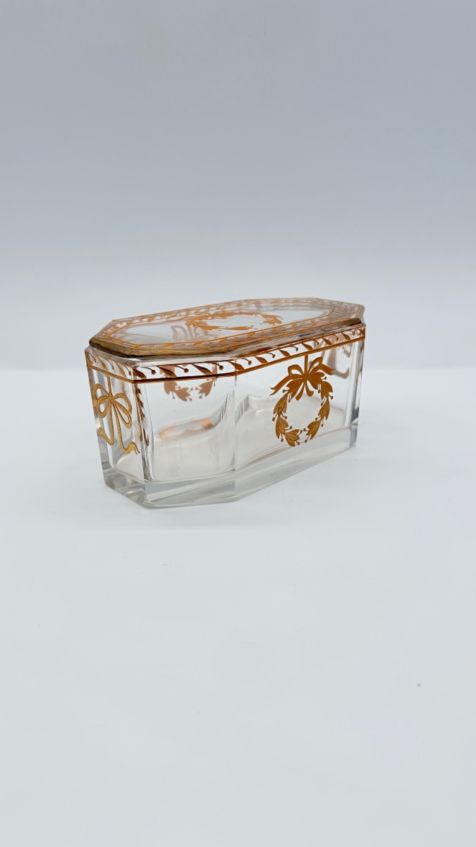 Portagioie in vetro di Baccarat, epoca Napoleone III-photo-1