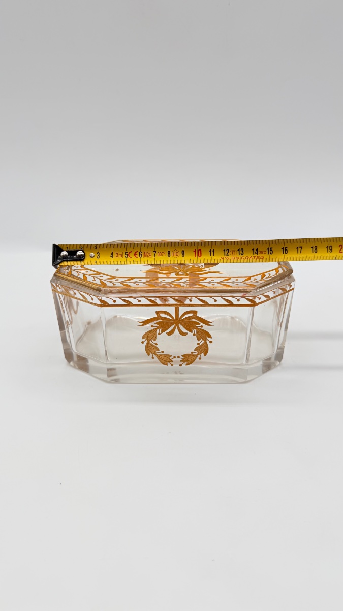 Portagioie in vetro di Baccarat, epoca Napoleone III-photo-2