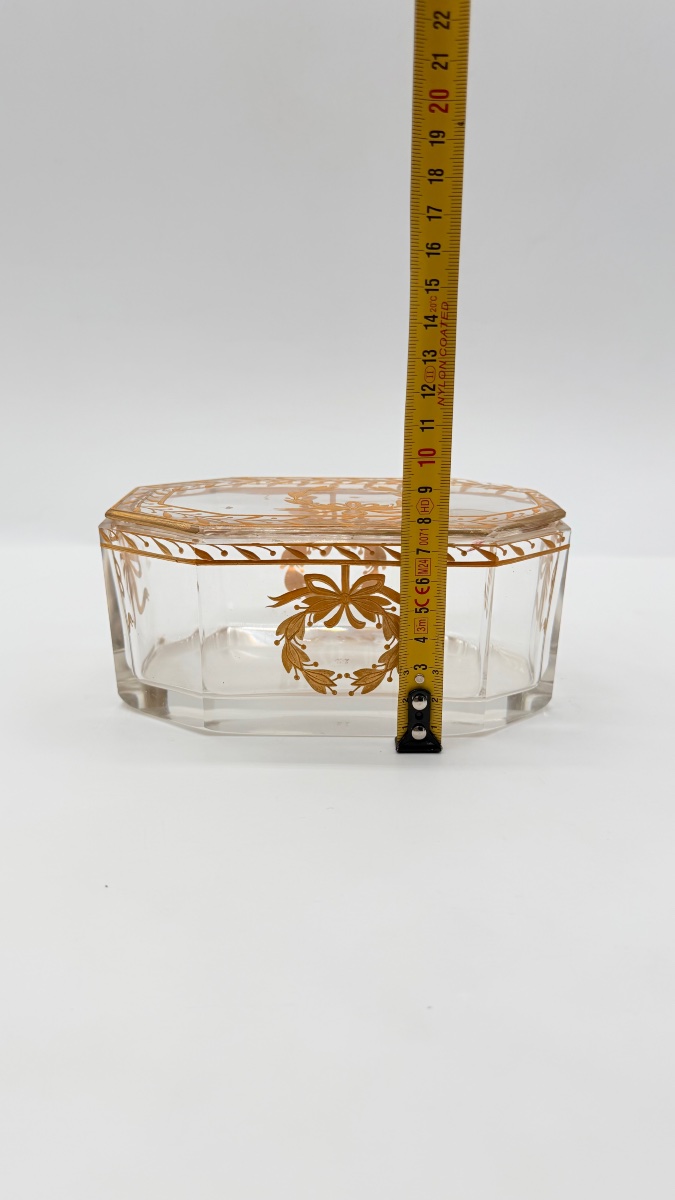 Portagioie in vetro di Baccarat, epoca Napoleone III-photo-3