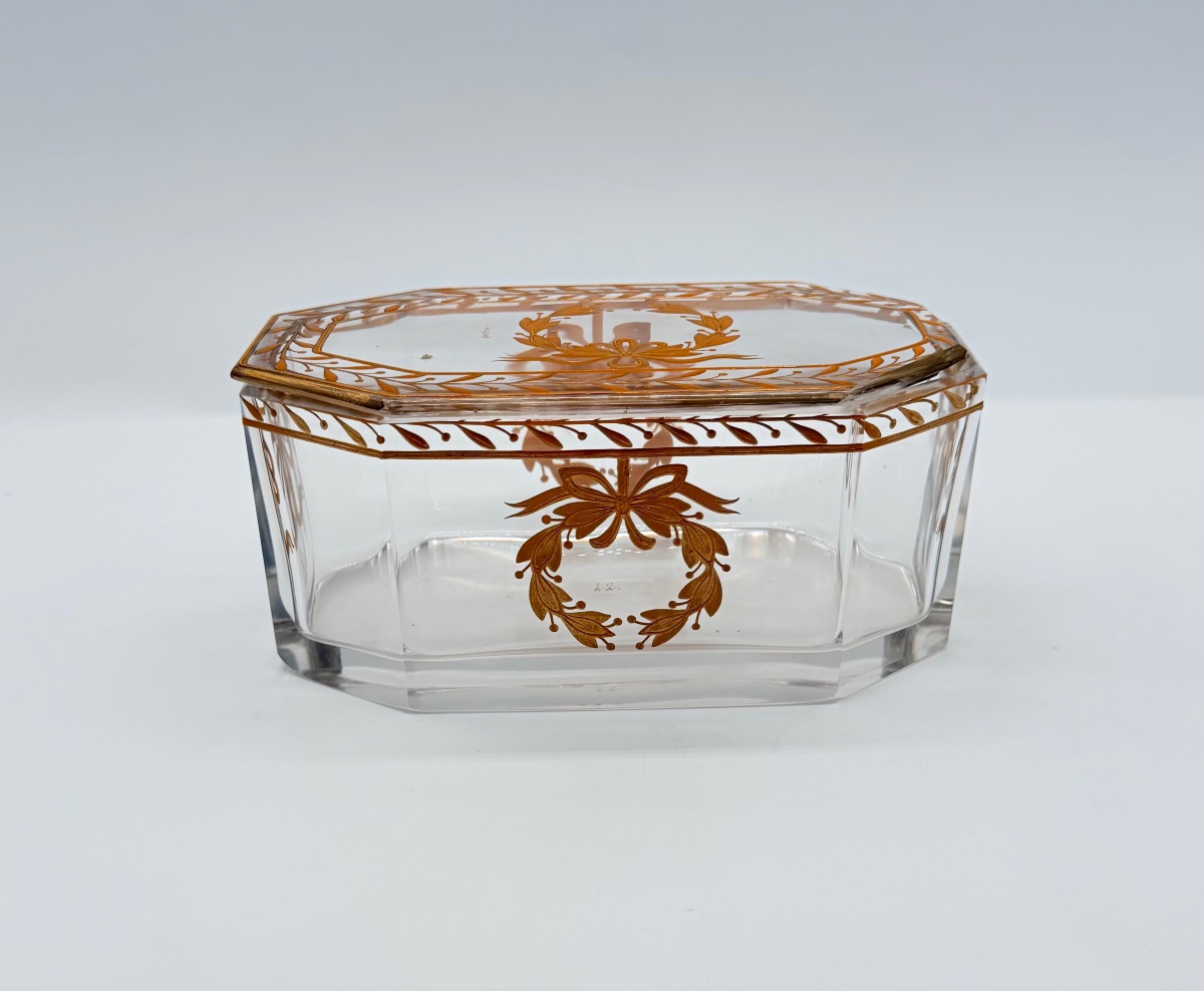 Portagioie in vetro di Baccarat, epoca Napoleone III