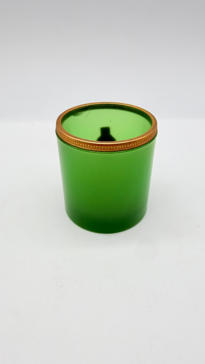 Set di 3 scatole in vetro opalino verde italiano, vetro veneziano-photo-4