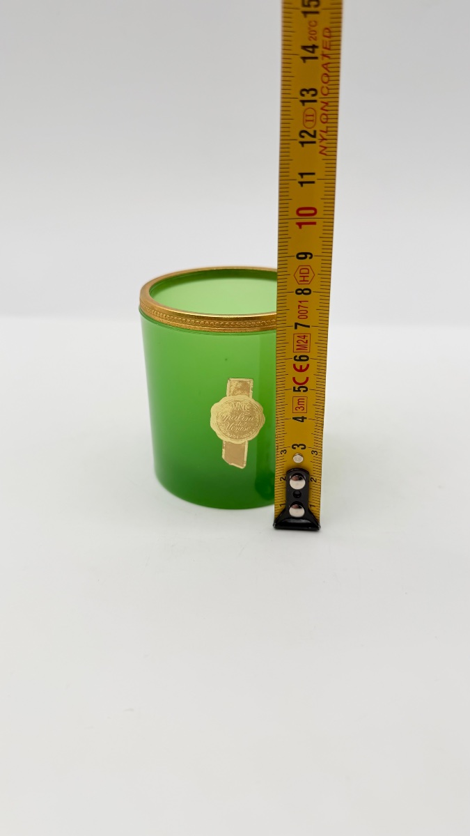 Set di 3 scatole in vetro opalino verde italiano, vetro veneziano-photo-2