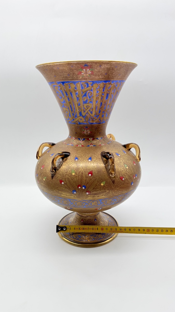 LAMPADA DA MOSCHEA IN VETRO, Siria o Egitto, XIX secolo-photo-1