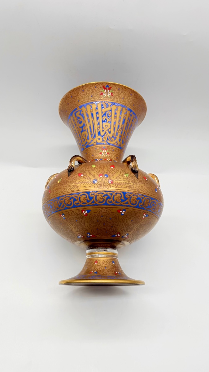 LAMPADA DA MOSCHEA IN VETRO, Siria o Egitto, XIX secolo-photo-7