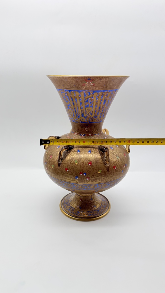 LAMPADA DA MOSCHEA IN VETRO, Siria o Egitto, XIX secolo-photo-8