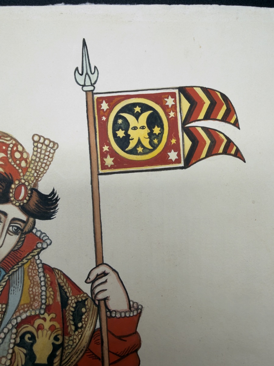 Aquarelle russe d'Ivan Bilibin, firmata e datata-photo-3