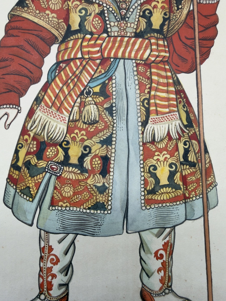 Aquarelle russe d'Ivan Bilibin, firmata e datata-photo-4