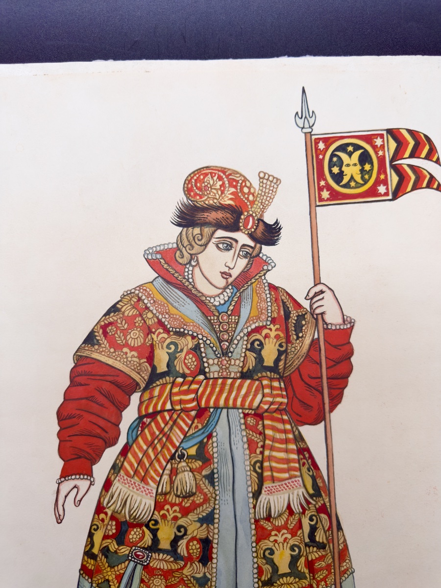 Aquarelle russe d'Ivan Bilibin, firmata e datata-photo-7